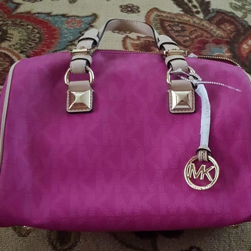 Fushia pink michael kors handbag